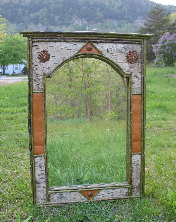 rustic furniture in the Berkshires, rustic mirror